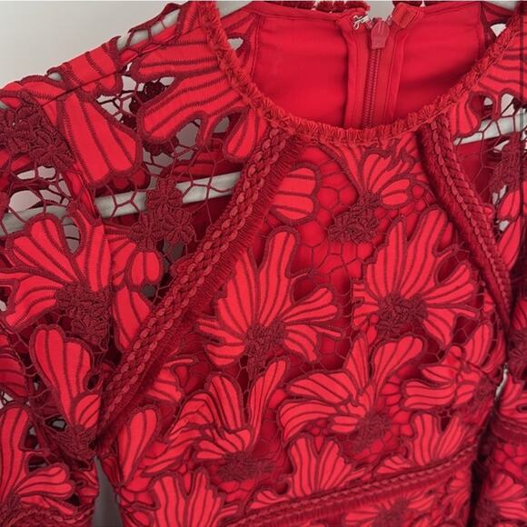 Alexis Fransisca Red Lace Mini Dress - Picture 4 of 6